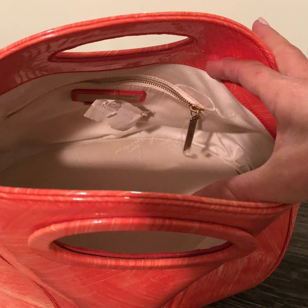 Oscar de la Renta Coral Goya Satchel - Picture 4 of 10